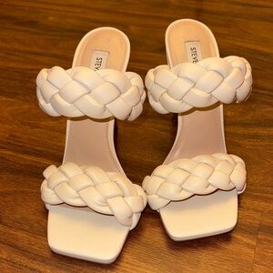 Steve Madden Cream Braided Heels